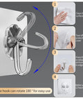Heavy Duty Self Adhesive Hooks 27 Pack Up To 25 Lb Capacity Stainless Steel Sticky Hangers installation guide