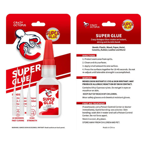 Heavy Duty Quick Dry All Purpose Glue 20G Tough As Nails For Plastic Metal Wood Leather Rubber Glass Clear Bond packaging