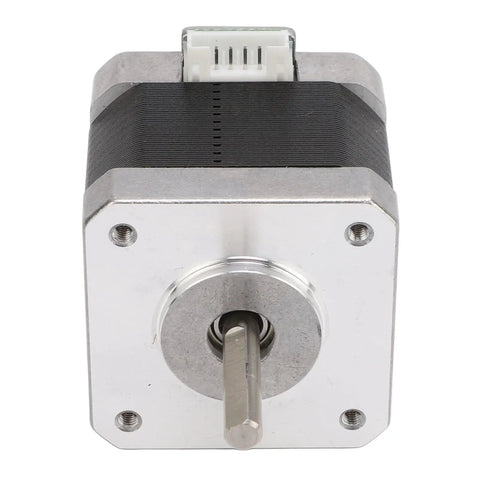 Beefy 42x40mm Stepper Motor Kit for 3D Printers and CNC Machines, Two-Phase 1.8 Degree Step Angle, High-Torque Replacement Motor with Solid Metal Construction for Mega X and Y Axis and Vyper Y Axis, front view