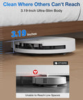 Deebot T50 Pro Omni Robot Vacuum And Mop Built For Busy Homes No Fuss Cleaning With 3.19 Inch Ultra Slim Body under bed