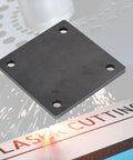4x4 Steel Plates With Holes 3/16 Inch Thick 4 Pack Square Mounting Plates Pre Drilled For Welding Brackets and DIY Projects