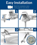 Next Step 2 Toilet Seat With Built In Potty Training Seat For Adults And Kids installation steps overview