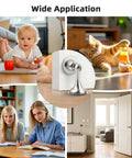 Heavy Duty Magnetic Door Stopper Set In Brushed Nickel For Bottom Of Doors That Keeps Doors Open Wall And Floor Mount Stainless Steel Door Catch 2 Pack installed in home setting