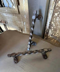 Set Of 2 Oversized Cast Iron Door Pull Handles With Twisted Forged Design for gate rustic barn shed exterior front door hardware
