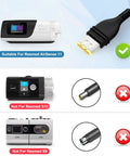 Diagram showing Beefy 65W 24V Power Supply For AirSense 11 CPAP compatibility; not suitable for ResMed S10, S9 models.