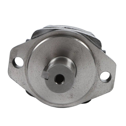 Front view of Drop-In Hydraulic Motor Replacement For Eaton Char-Lynn 2000 Series Gerotor showing mounting holes and shaft.
