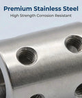 Stainless Steel 8mm To 8mm Shaft Coupler 2 Pack, Zero Backlash Rigid Coupler For NEMA 17 Stepper Motors, Lead Screws, CNC Drives, Built For 3D Printers close-up