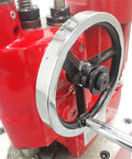 Close-up of Heavy Duty Vertical Motorcycle Cylinder Boring And Honing Machine showing the control wheel for precise adjustments.
