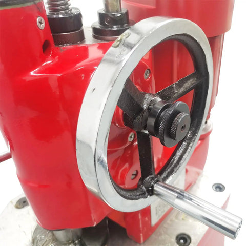 Close-up of Heavy Duty Vertical Motorcycle Cylinder Boring And Honing Machine showing the control wheel for precise adjustments.