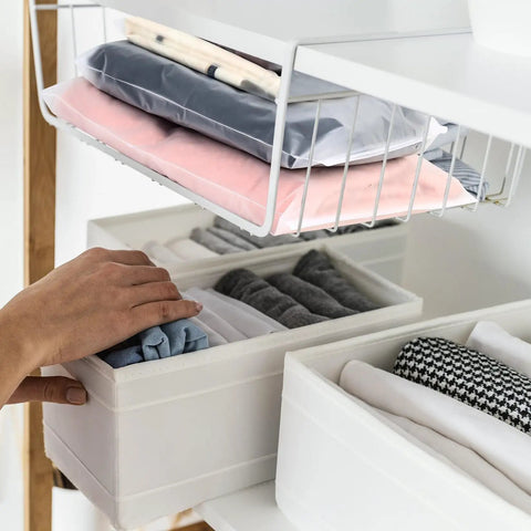 Drawer with 20 Pcs Travel Storage Bags for Luggage Organizer Sets Waterproof Resealable Compression Zipper Packing Bags for Travel Suitcases Clothing Shoes A Must Have Four Size Options, storing clothing items neatly.