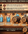 Aging Barrel Restoration And Maintenance Kit For 1 To 5 Liter Mini Barrels Built For Wine Spirits And Craft Cocktails Keeps Flavor Fresh After Each Aging Cycle With Easy Swish Barrel Care For Home Bar Use infographic