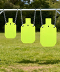 Neon Yellow 12 By 20 Inch Steel Gong Target For Pistol And Rifle Training, One Half Inch Thick AR500 Steel With Laser Cut Edges