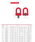 Diagram of G80 Alloy Steel Rotation Hoist Ring With 360 Degree Universal Swivel Lifting Point, M24x40 specs and dimensions.