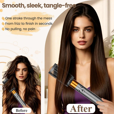 Anti Snag Loop Brush Attachment For Dyson Airwrap HS01 HS05 HS08 smooths and straightens hair with loop bristles for frizz control.