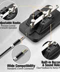 Kickstart Your Amateur Radio Journey With This Sweet Portable Morse Code Trainer Key Featuring Buzzer And Voice Prompts To Make Learning CW A Blast For Beginners Who Want To Master Manual Tapping Like Real Pro Radio Operator Today. Black Morse code trainer key with 3 adjustable knobs and 3.5mm connector