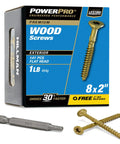 Tough As Nails Exterior Wood Deck Screws Epoxy Coated Bronze Finish Self Starting Tip For Rugged Outdoor Construction Projects Size 8 X 2 Inch 141 Pack with flat head and T25 bit.