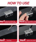How to use Slick Transparent Acrylic Piano Hinges For Aquarium Covers And Woodworking Projects, 35x25mm installation steps.