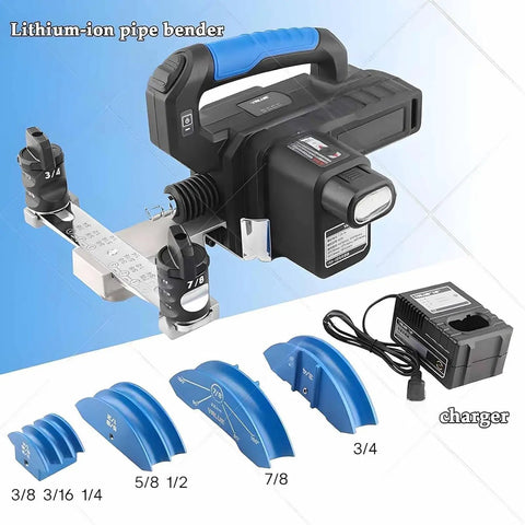 Heavy Duty Battery Operated Electric Pipe Bender For One Shot Bending Of Copper Tubing Quick 9 Second Bend Tool with tube sizes
