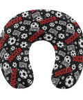 U Shaped Neck Pillow For Travel And Work, Lightweight And Reusable All In One Napping Buddy With Soccer Theme Design