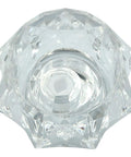 Offset Shower Tub Handle Knob With Single Control And Replacement Trim Kit in clear acrylic finish, top view.