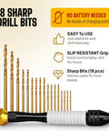 Pin Vise Hand Drill Manual For Jewelry Making With Micro Drill Bits 0.8mm To 2.5mm displayed with 18 gold bits