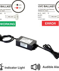 UV Ballast For 55W Ultraviolet Water Sterilization System With 100-120V Power, 4 Prong Connector, indicator lights