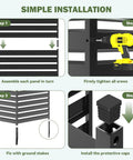 Installation guide for Outdoor Louvered AC Fence Screen Two Panels Privacy Screen For Hiding Air Conditioner Unit And Trash Cans