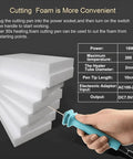 Electric Hot Wire Foam Cutter Pen 10cm For Styrofoam Board With Stand And Adapter Safe Non-Slip Hand Craft Art Tool For White Foam Cutting Projects Easy To Use with foam blocks and specifications