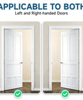Heavy Duty 4 Inch Self Closing Door Hinges 2 Pack Featuring Adjustable Spring Tension And A Sleek Satin Nickel Finish on left and right-handed doors.