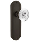 Old School Deco Plate Crystal Egg And Dart Knob Set For Interior Doors Oil Rubbed Bronze Double Dummy For Push Pull Doors