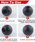 Ten Pack M4 Threaded Cap Nuts Knob Set For Furniture And Ball Lamp Light Fixtures Decorative Carbon Steel Screw Caps Black Knob Covers Durable Hardware For Cabinets And DIY Projects usage instructions