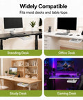 Kick Clutter To The Curb With This Slick Under Desk Drawer Organizer 2 Pack in various desk setups like standing, office, study, and gaming.
