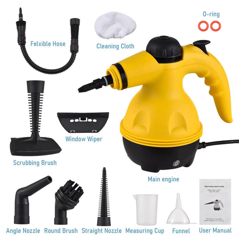 Beast 1000W Handheld Steam Cleaner With High Temperature Pressurized Steam Portable Cleaning Machine and 10 Piece Accessory Kit