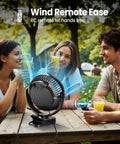 Clip On Fan 40000mAh Portable Rechargeable 8 Inch Battery Operated Fan With LED Light Remote Timers outdoor picnic