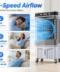 Kick The Summer Heat With This Portable Swamp Cooler Featuring A Massive Water Reservoir And Three Adjustable Speed Settings That Pump Out Crisp Cool Air For Living Rooms Or Small Workspaces All Day Comfort.