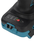 Close-up of RiToEasysports Cordless Impact Wrench With 405 Ft Lbs Brushless High Torque 18V Electric Tool control panel.