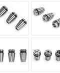 Twelve Piece ER16 Spring Collet Set For CNC Engraving Machines, Pro Grade Milling Drilling Tapping Collets, Includes Twelve Sizes From One Quarter To Eleven Thirty Seconds, Ideal For Boring And Spindle Engraving; metal collets