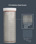 Close-up of 1 Inch 80 Mesh Water Pump Strainer Filter For Heavy Duty High Pressure Washers showing stainless steel screen