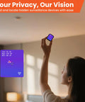Person using Pocket Sized Thermal Camera With Touchscreen No App Needed 80x60 Infrared Imager For Home Inspection Detect Hidden Cameras And Water Leaks Compact Handy Tool For Quick Leak Checks And Thermal Troubleshooting indoors