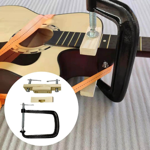 Easy Use Acoustic Guitar Bridge Install Clamp Kit For Folk Guitars, Glue And Seam Repair Tool on acoustic guitar