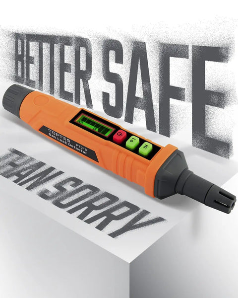 Gas Leak Detector With Dual Sensitivity For Home And RV, Audible And Visual Alarm, Quickly Locates Propane Methane And Natural Gas Leaks, Includes Two Batteries, Super Easy To Use Home Safety Tool in orange with digital display