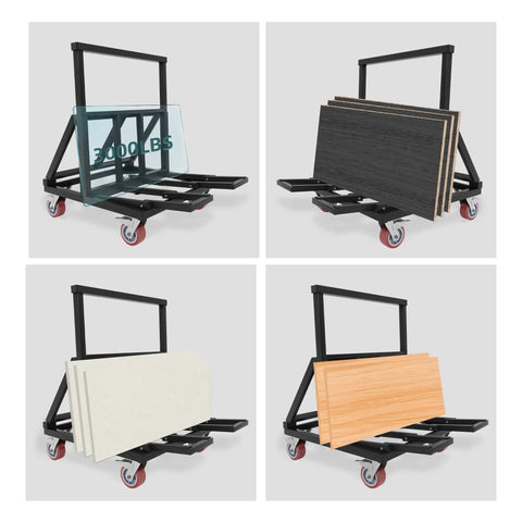 Badass Heavy Duty Drywall Cart And Folding Panel Dolly With 3000 Pound Load Capacity For No Sweat Transport Of Glass And Sheetrock On Demanding Industrial Jobsites