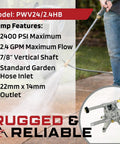 2400 PSI Pressure Washer Water Pump Beefed Up Replacement for Excell and Devilbiss A07908 DT2400CS with user washing