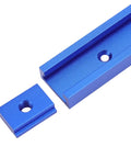 Close-up of Heavy Duty T Slot Track Kit 15.7 Inch Aluminum Rails with predrilled holes for M8 sliders and bolts.