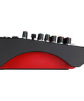Side view of ZEDi-8 Compact Hybrid Audio Mixer And USB Interface For Home Studio And Live Gigs Dope GS Pre Preamps