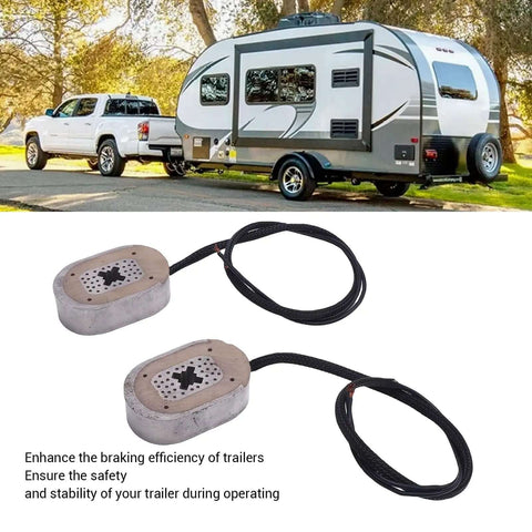 Two Pack 12V Electric Trailer Brake Magnets Replacement for RV, Beefed Up Braking Efficiency and Long Lasting Performance, Durable Metal Construction, Fits 12 Inch (30.5cm) Trailer Brakes, Great for Safer Tows