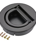 Flush Pull Ring Handle 40x10mm Black Zinc Alloy Drawer And Cabinet Door Pull For Flat Surfaces Easy Mount 4mm Screw Holes