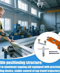 Effortless Aluminum Extrusion Drill Jig For Straight Up Precision Tapping And Metal Projects Quick Setup with drill and aluminum frame