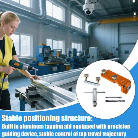Effortless Aluminum Extrusion Drill Jig For Straight Up Precision Tapping And Metal Projects Quick Setup with drill and aluminum frame