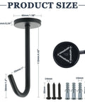 Five Pack Ceiling Hooks For Hanging Plants 110mm Stainless Steel Indoor Plant Hangers Black Matte Rust Resistant Durable Plant Brackets